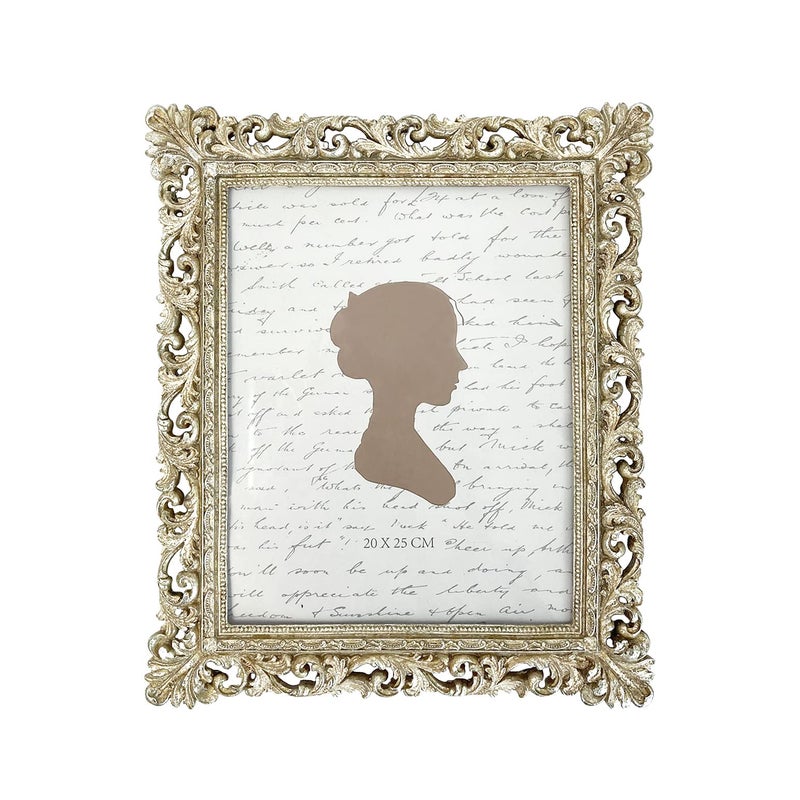 Sunlit Vintage Picture Frame 8x10 Inch, Luxury Antique Photo Frames with Glass Front, Photo Display, Tabletop Wall Hanging, Gift Ideas, Antique Gold Silver - Image 1